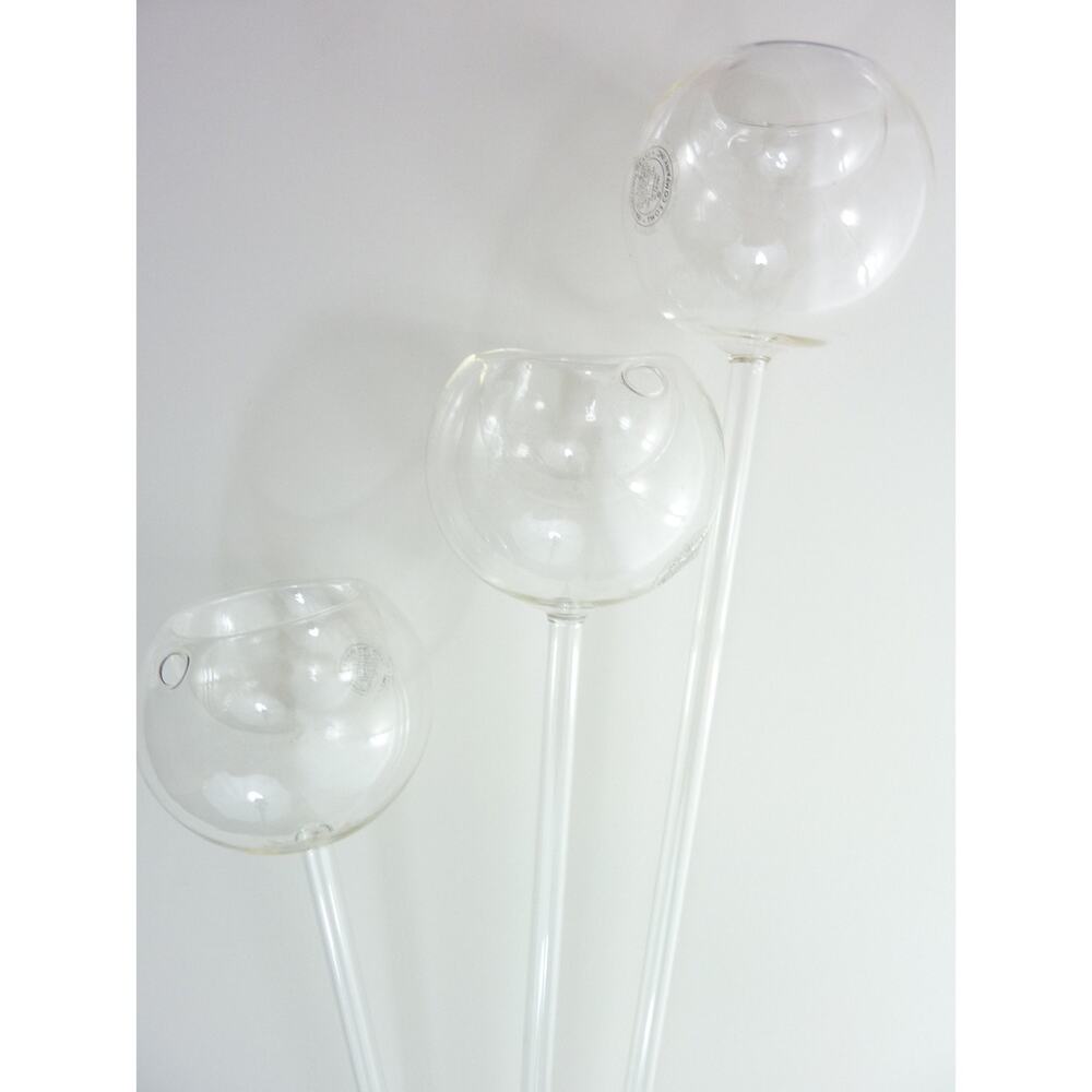 Vintage Hand Blown Glass Candle Holder for Flower Arrangements Floral Decor
